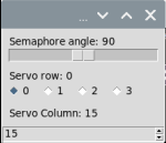 Screen shot of Tkinter tool to adjust servos