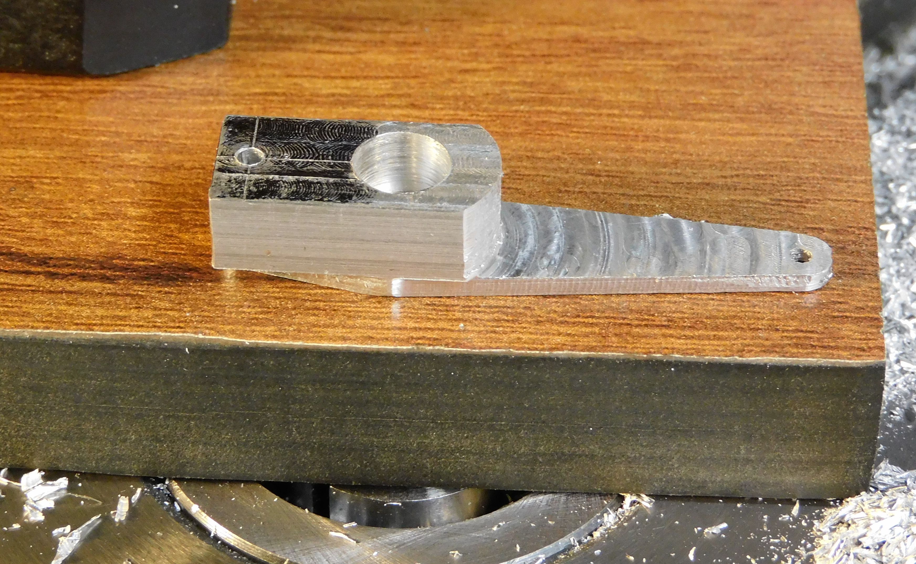 Long end of arm milled to 0.060&quot; thickness