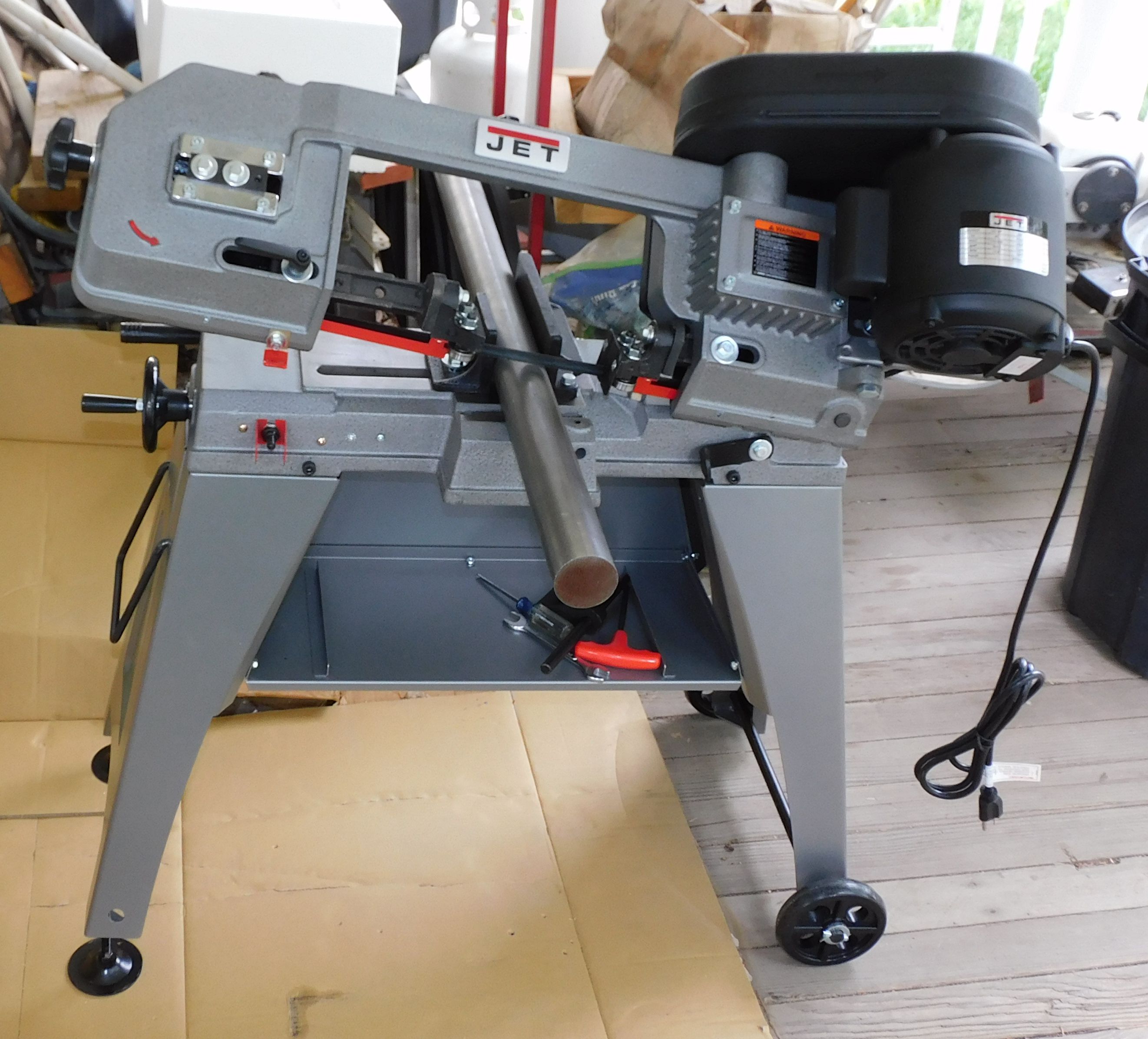 Horizontal Band Saw assembled and on the poach