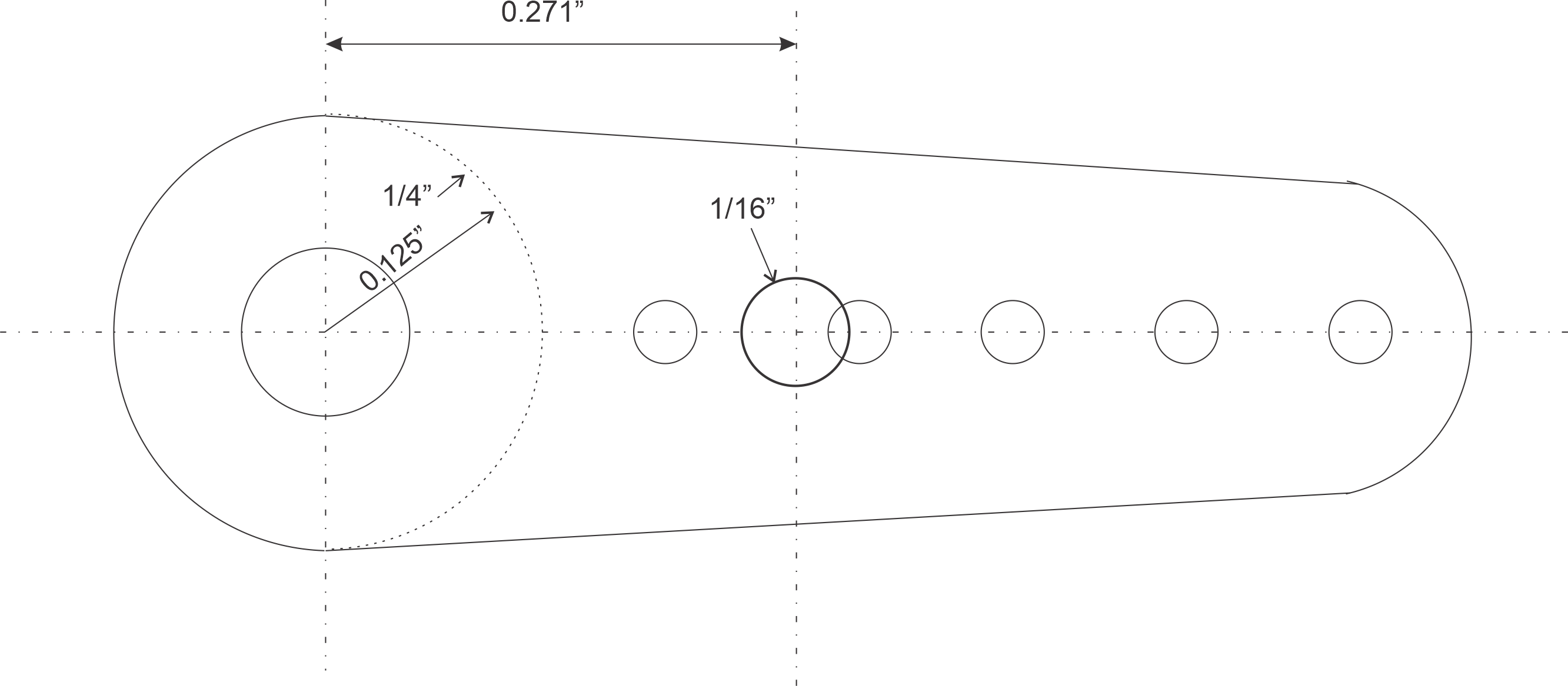 Servo horn with added 1/16&quot; hole