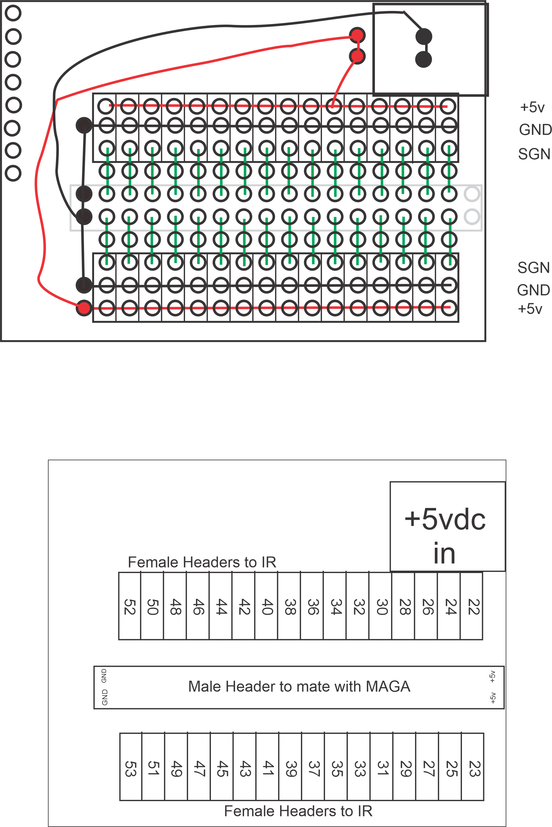 Arduino IR sensor custom board schematic