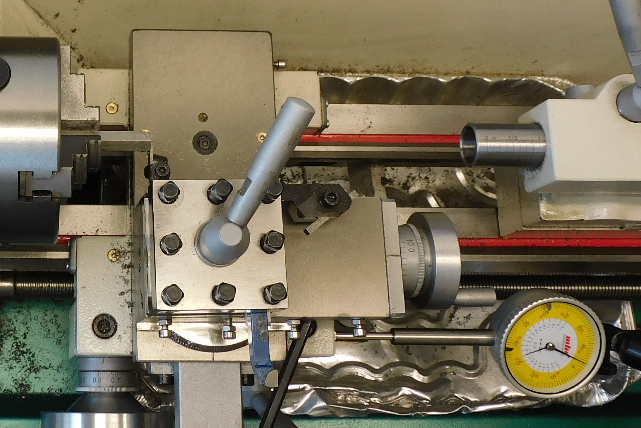 Positioning material in chuck