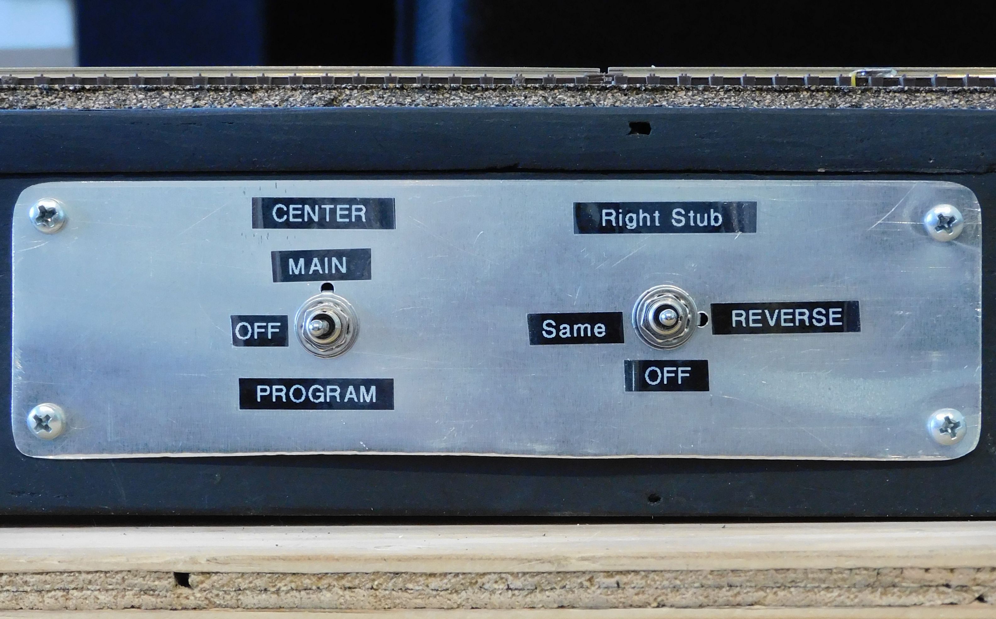 Test track switch labels