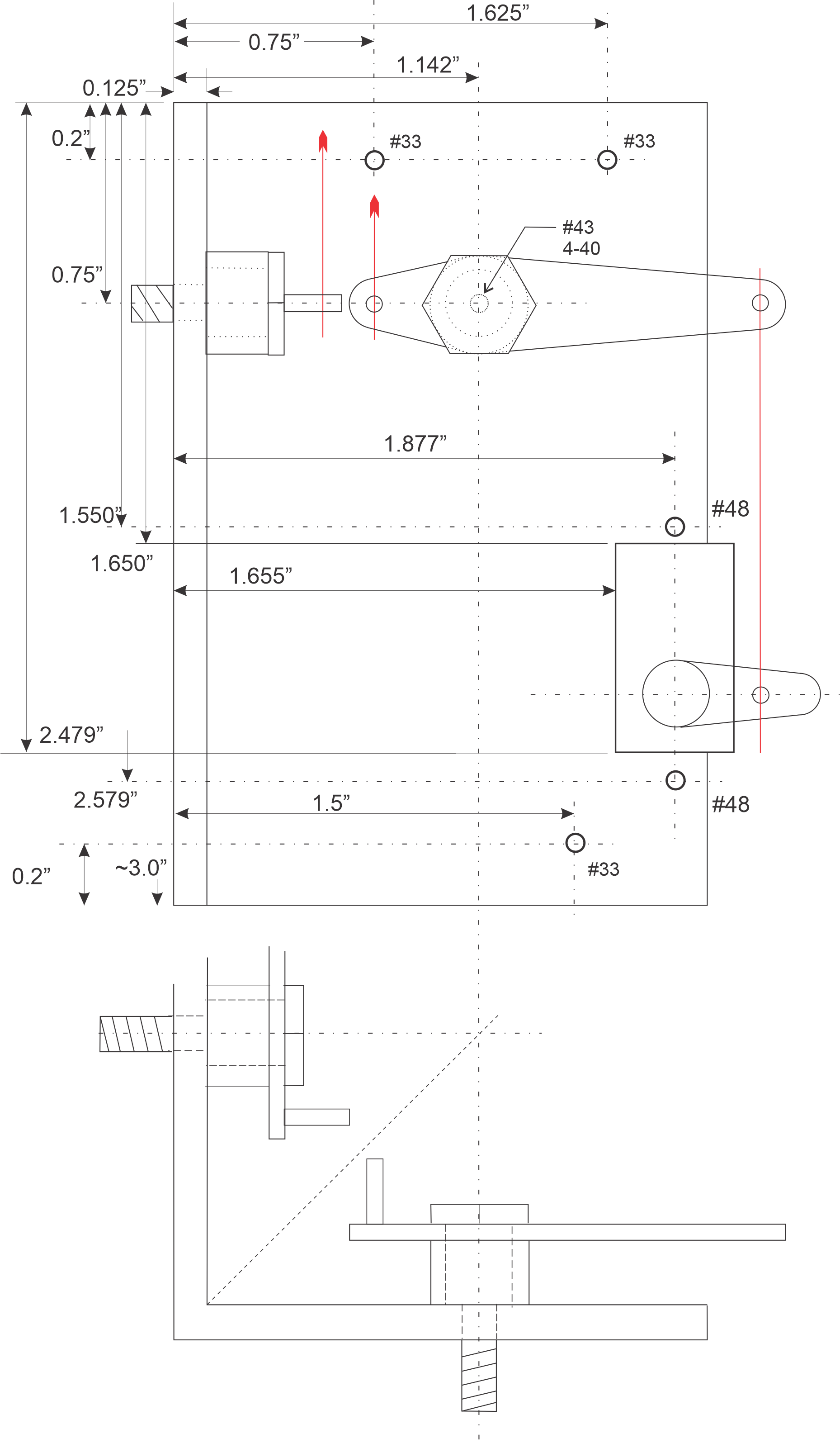 Final semaphore control bracket