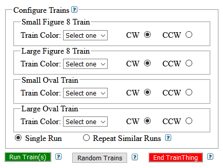 Assign train to path detail screen shot